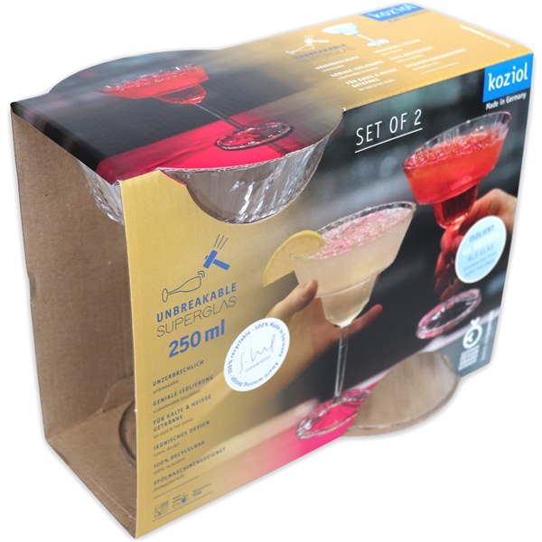 Club No. 16 Margaritaglas Plastik 250 ml 2-pak (Billede 2 af 4)