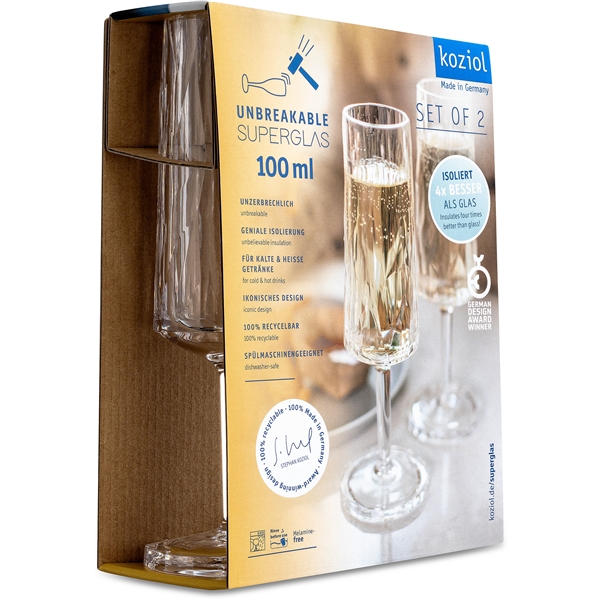 Club No. 14 Champagneglas Plastik 100 ml 2-pak (Billede 2 af 6)