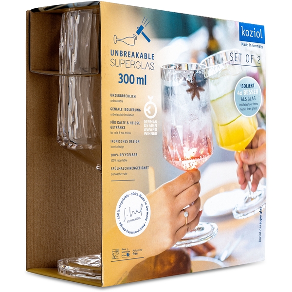 Club No. 4 Rødvinsglas Plast 300 ml 2-pak (Billede 2 af 5)