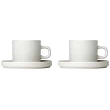 Pilar Kaffekopper med underkopper 2-pak