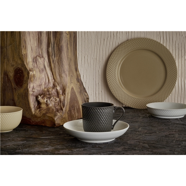 Lyngby Rhombe Earth Frokosttallerken 23 cm (Billede 3 af 5)