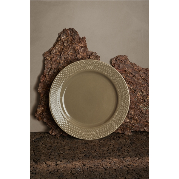 Lyngby Rhombe Earth Frokosttallerken 23 cm (Billede 4 af 5)