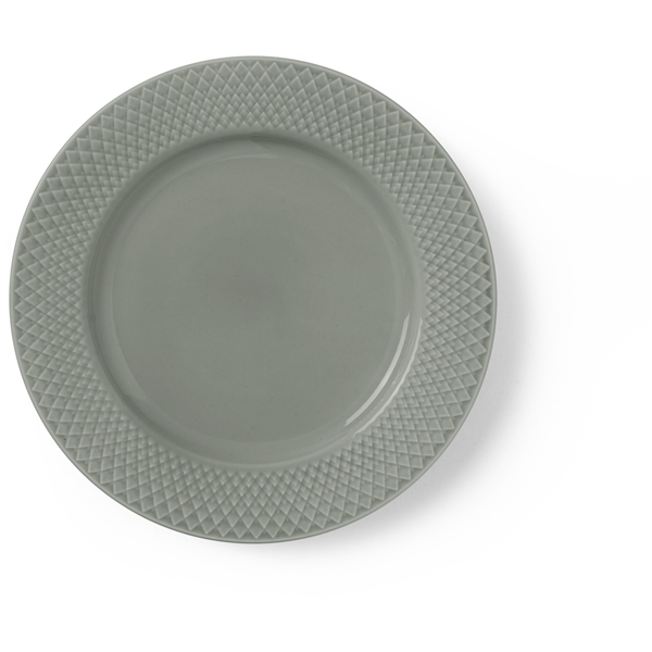 Lyngby Rhombe Earth Frokosttallerken 21 cm (Billede 1 af 5)