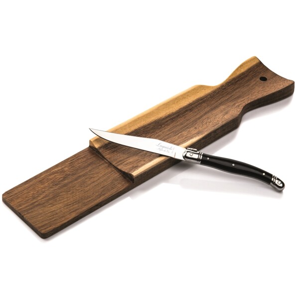 Pølsebræt med kniv Laguiole (Billede 1 af 6)