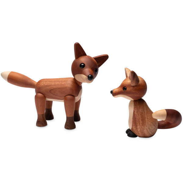 Foxy Ræv Trædekoration Mahogni (Billede 3 af 5)