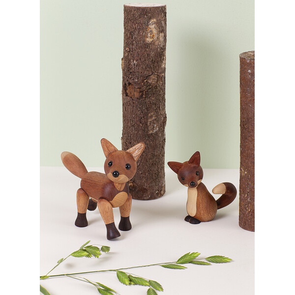 Foxy Ræv Trædekoration Mahogni (Billede 4 af 5)