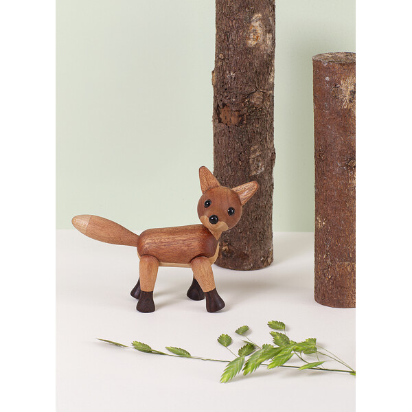 Foxy Ræv Trædekoration Mahogni (Billede 5 af 5)