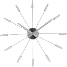 Sølv - Plug Inn Vægur 58 cm