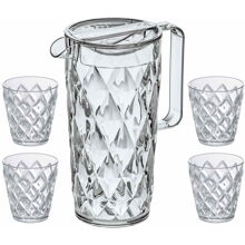Crystal Karaffel 1,6L + 4 Glas 1 set Klar