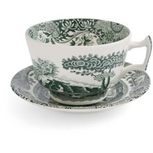 Heritage Green Italiensk Kaffekop med underkop 28 cl