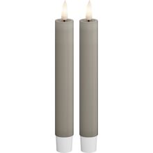 2 st/pakke - Sand - LED Kronelys 15 cm