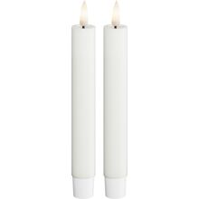 2 st/pakke - Hvid - LED Kronelys 15 cm