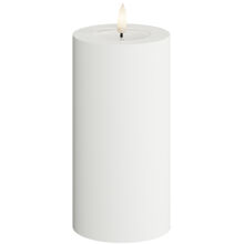 Hvid - LED Bloklys Udendørs 7,5x15 cm