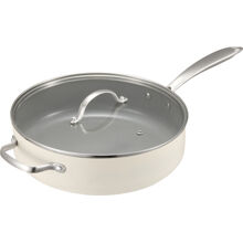 28 cm - Coria Traktørpande Keramisk belægning Cream