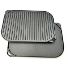 Vendbar grill- og stegeplade 40 x 28 cm