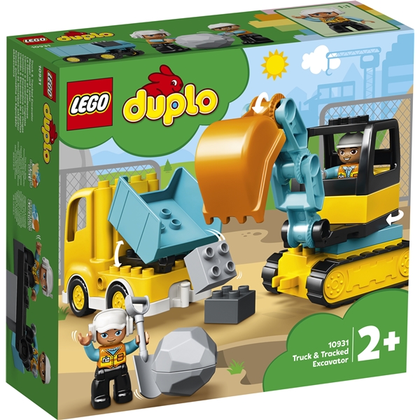 10931 LEGO Duplo Town Lastbil og gravemaskine (Billede 1 af 6)