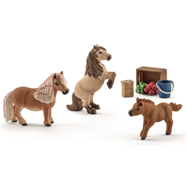 Schleich Mini Shetlandspony Familie