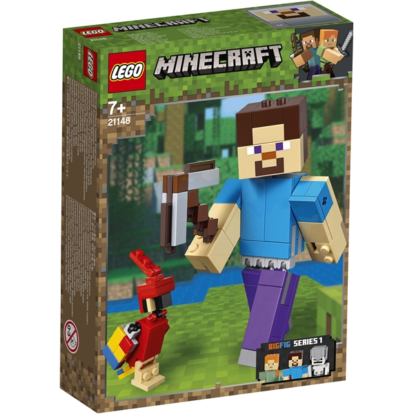21148 LEGO Minecraft Stor Steve-figur Papegøje (Billede 1 af 3)