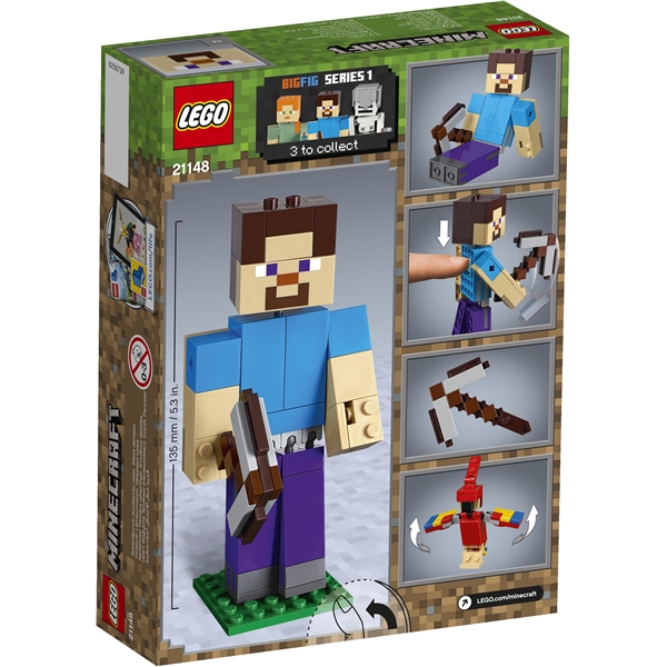 21148 LEGO Minecraft Stor Steve-figur Papegøje (Billede 2 af 3)