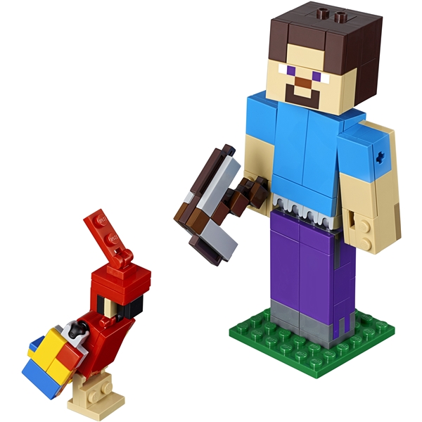 21148 LEGO Minecraft Stor Steve-figur Papegøje (Billede 3 af 3)