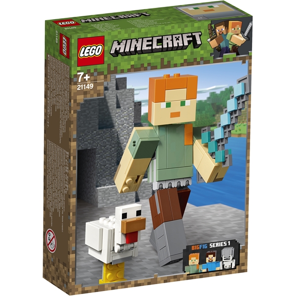 21149 LEGO Minecraft Stor Alex-figur med Høne (Billede 1 af 3)