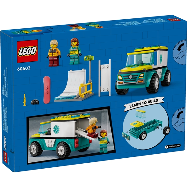 60403 LEGO City Ambulance & Snowboarder (Billede 2 af 6)