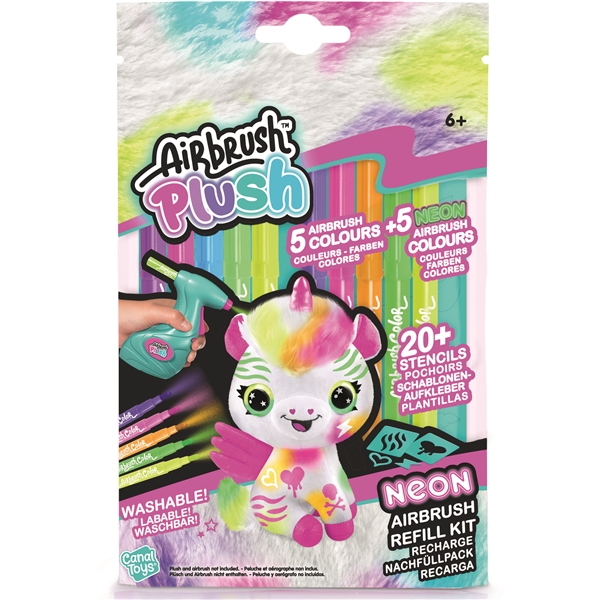 Airbrush Plush Refill Neon Kit x 10 mærker (Billede 1 af 3)