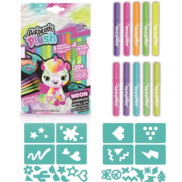 Airbrush Plush Refill Neon Kit x 10 mærker (Billede 2 af 3)