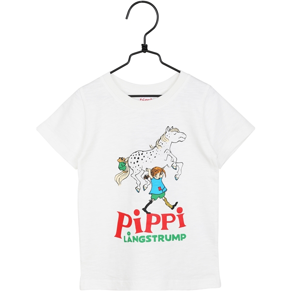 Pippi Langstrømpe T-shirt Hvid