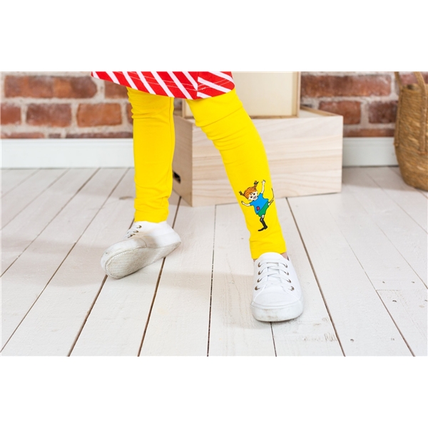 Pippi Langstrømpe Leggings Gul (Billede 2 af 2)