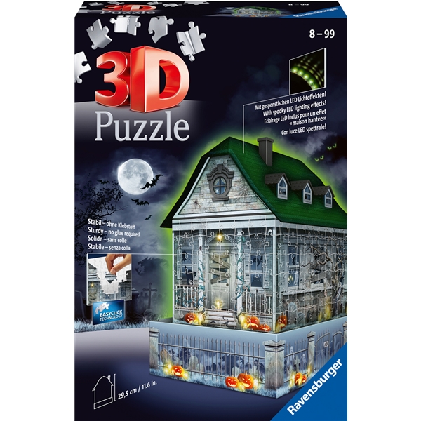 Puslespil 3D 216 Brikker NightLight Haunted House