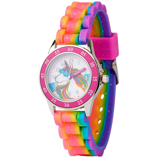 Accutime Time Teacher Watch Rainbow Unicorn (Billede 1 af 3)