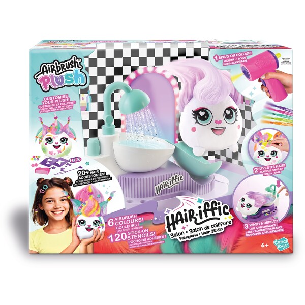 Airbrush Plush Hair-iffic Hårstil Salon (Billede 1 af 6)