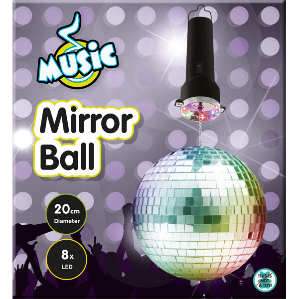 Musik Spejlkugle 20 cm (Billede 2 af 2)