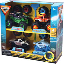 Monster Jam Mechanix 1:43 Byg og genopbyg 4-pak
