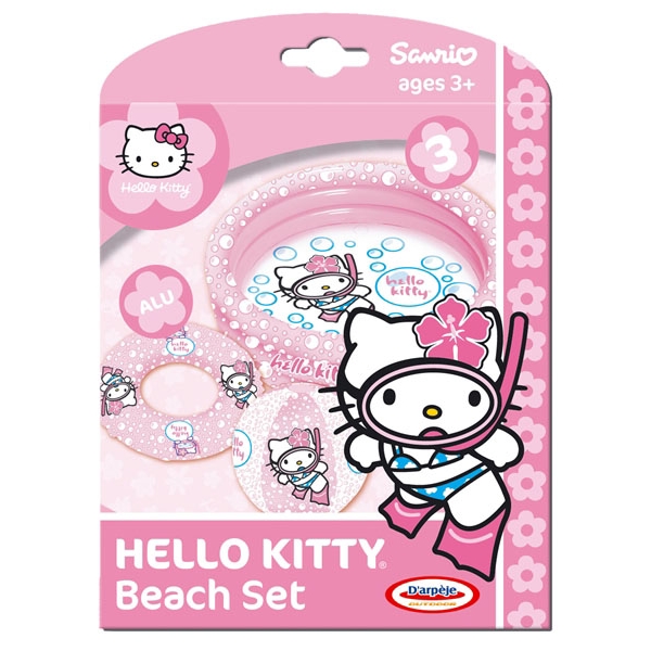 Hello Kitty Badesæt. Pool, badebold og badering! (Billede 2 af 5)