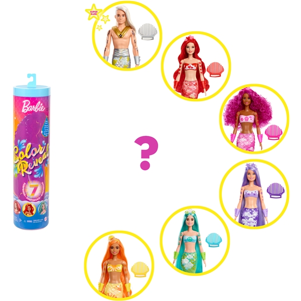 Barbie Color Reveal Rainbow Mermaid (Billede 2 af 6)