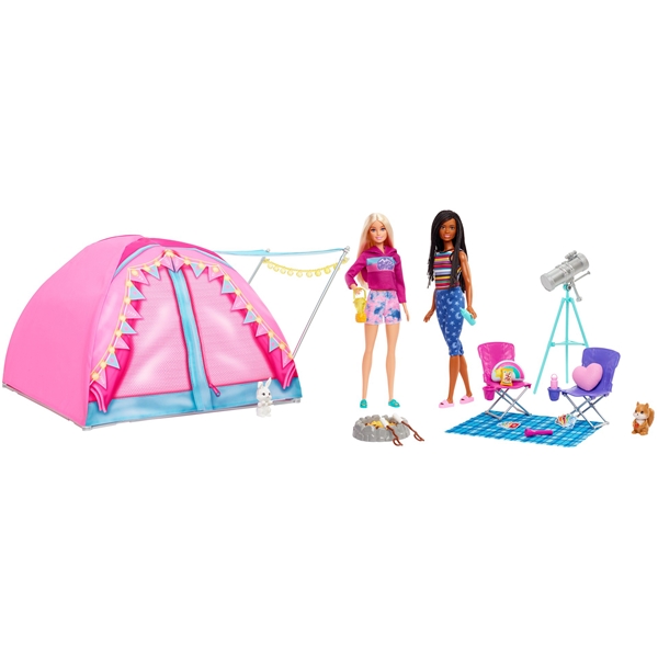 Barbie Camping Telt + Dukker (Billede 1 af 7)