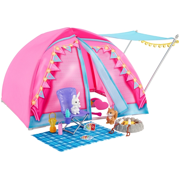 Barbie Camping Telt + Dukker (Billede 2 af 7)