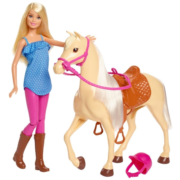 Barbie Doll and Horse (Blonde) (Billede 1 af 4)