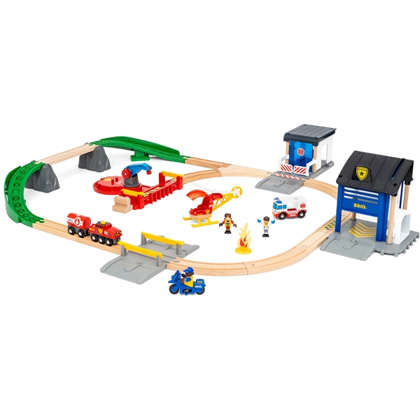 BRIO 36025 Rescue Togsæt med Redningshold (Billede 1 af 9)