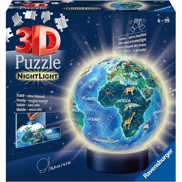 Puslespil 3D 72 Brikker Children Globe Nightlight (Billede 1 af 3)