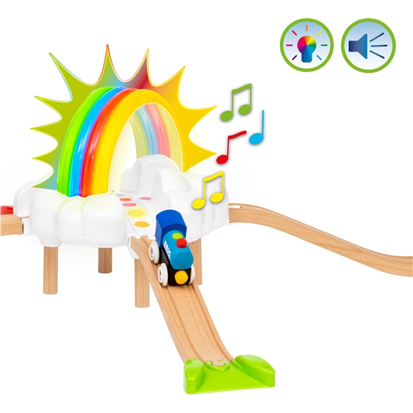BRIO 36002 My First Railway Light Up Rainbow Set (Billede 2 af 9)
