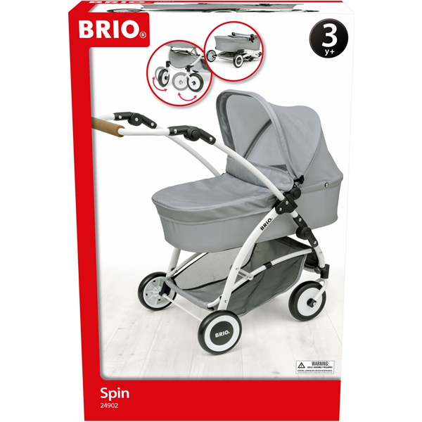 BRIO 24902 Spin Dukkevogn Grå (Billede 5 af 6)