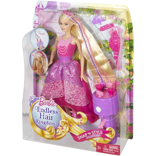 Barbie Prinsesse med Fletninger (Billede 2 af 8)