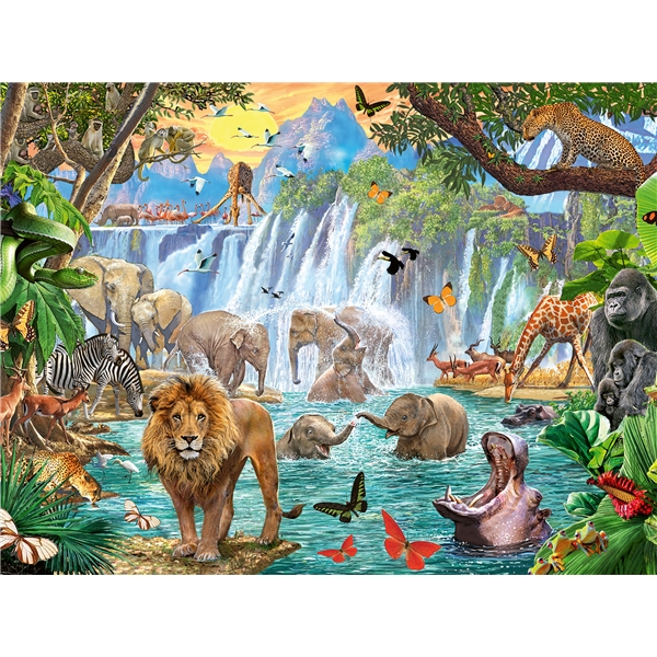 Puslespil 1500 Brikker Waterfall Safari (Billede 2 af 2)