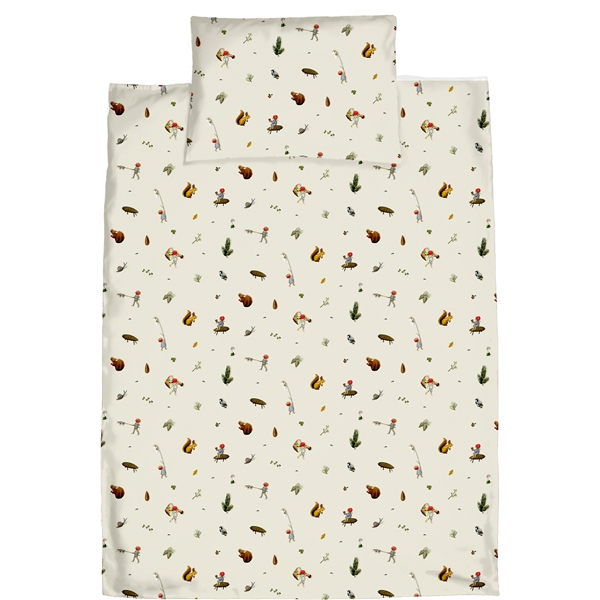 Beskow Nissebørnene Sengetøjssæt Beige (Billede 1 af 2)