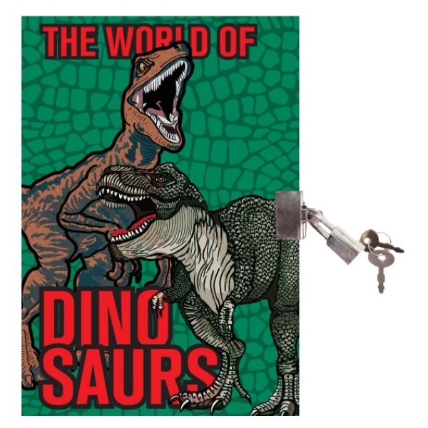 Dagbog med Lås Dinosaur A5