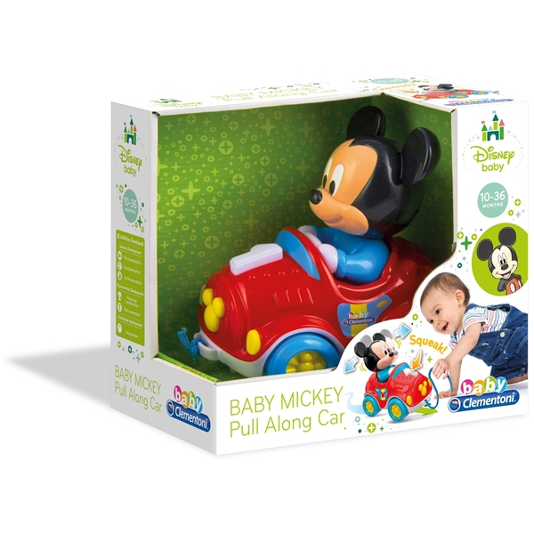 Clementoni Baby Pull Along Baby Mickey Car (Billede 1 af 2)