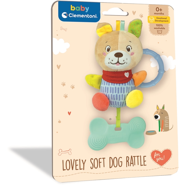 Clementoni Baby Soft Rattle Lovely Dog (Billede 2 af 4)